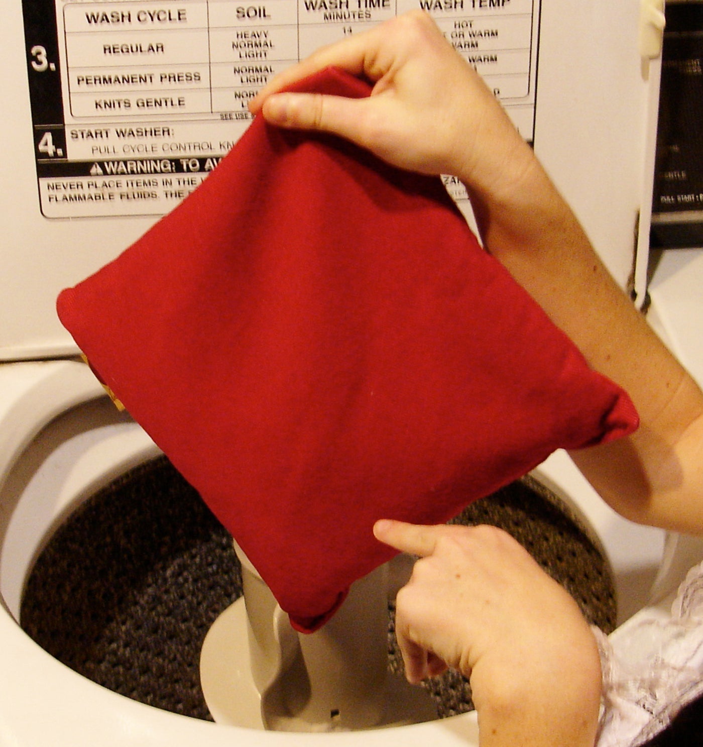 The Amélie – Menstrual Phase Square Pillow in Plush Cherry Ultra-Suede