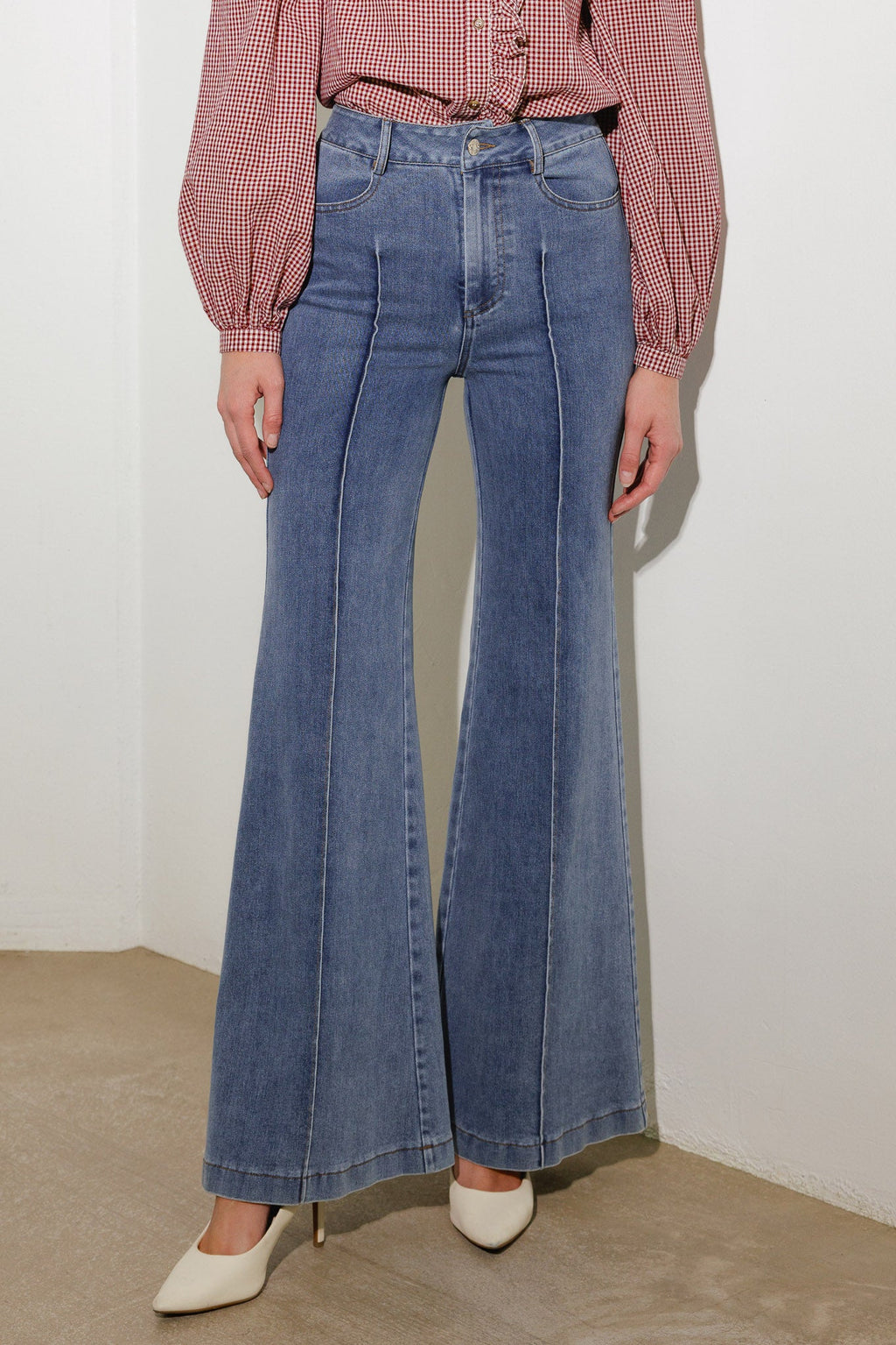 The Reya – Stretch Denim Wide-Leg Pant