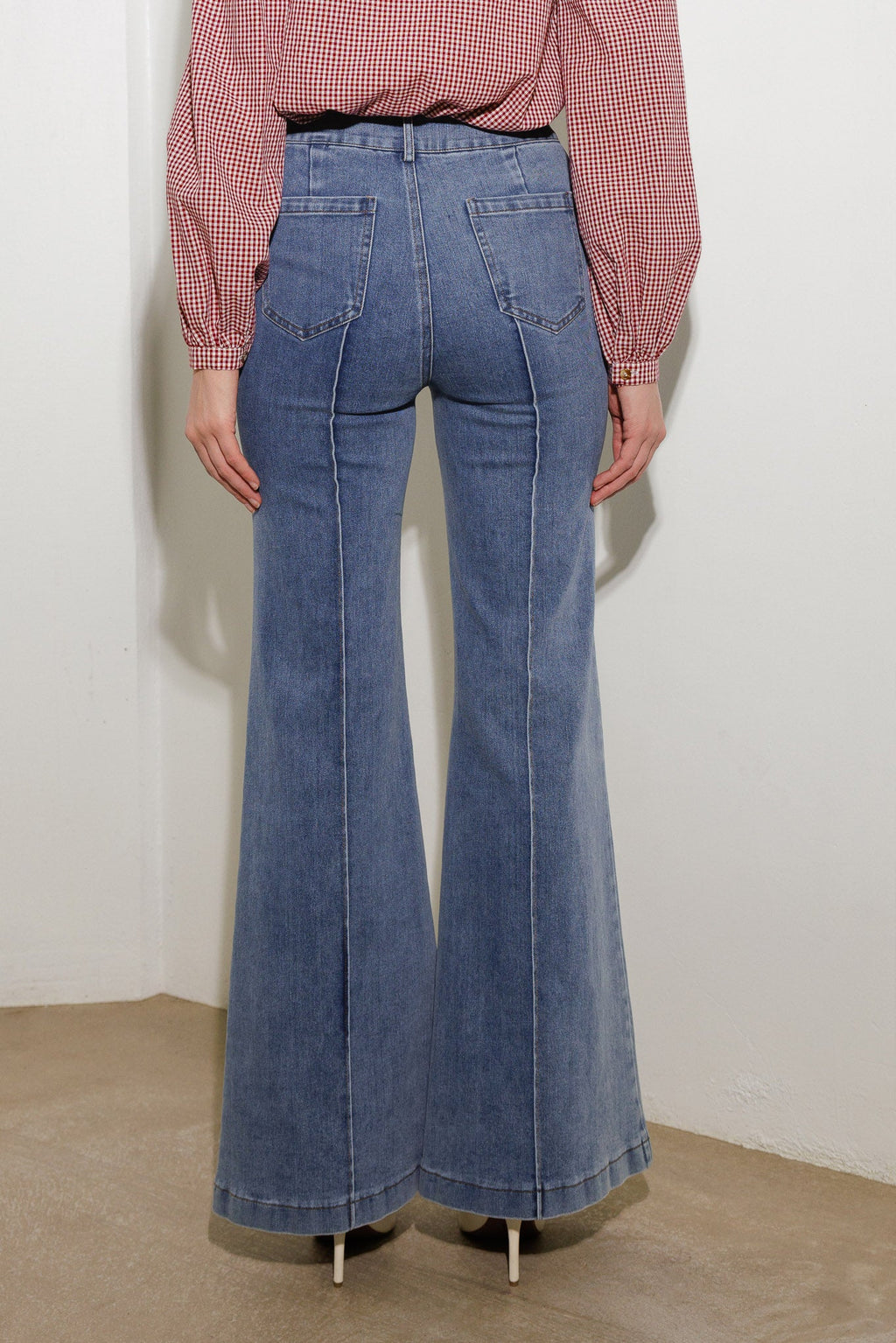 The Reya – Stretch Denim Wide-Leg Pant