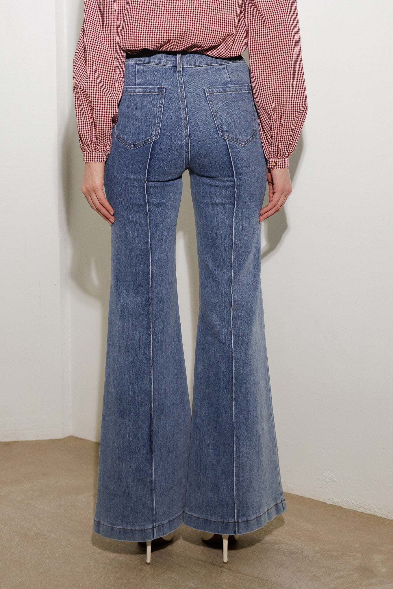 The Reya – Stretch Denim Wide-Leg Pant