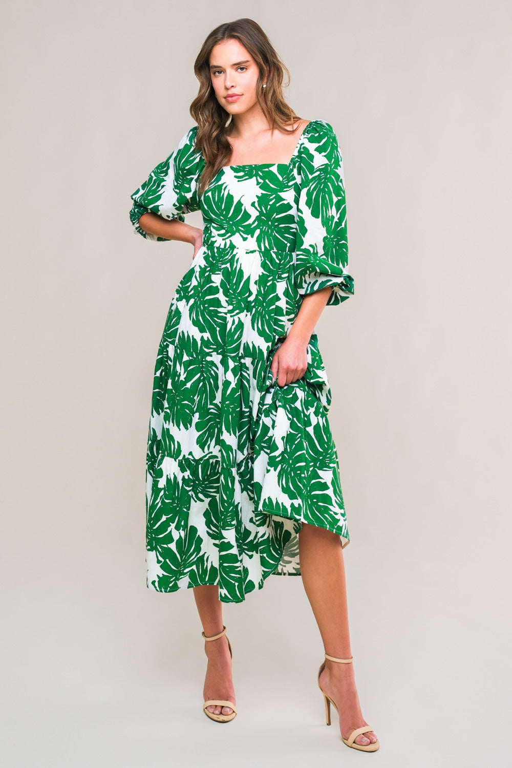 The Saphira – Woven Statement Midi Dress