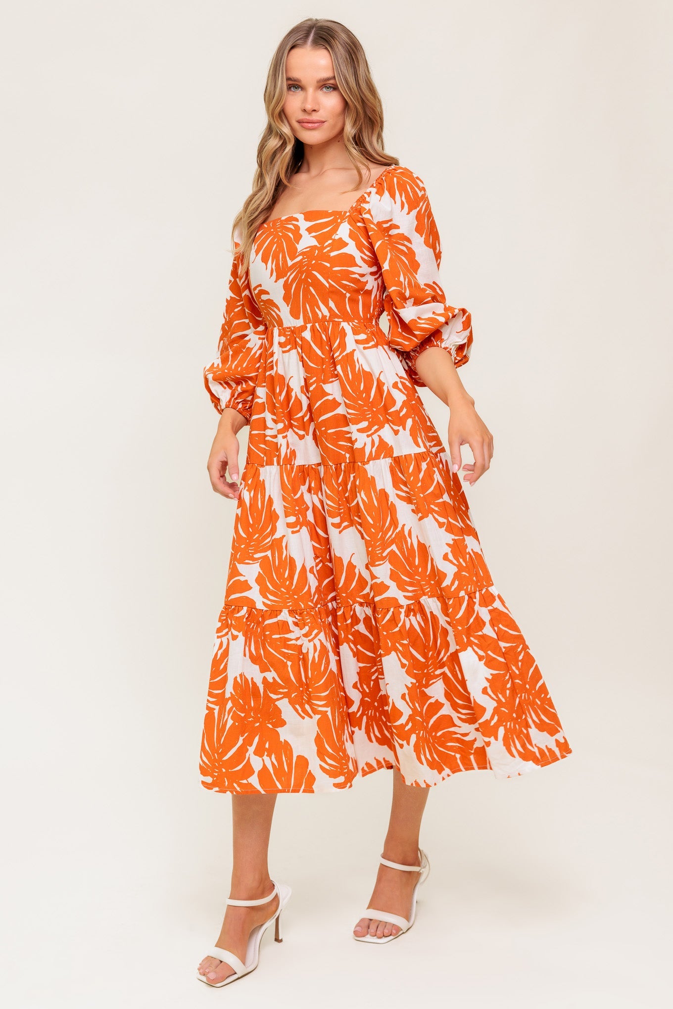 The Saphira – Woven Statement Midi Dress