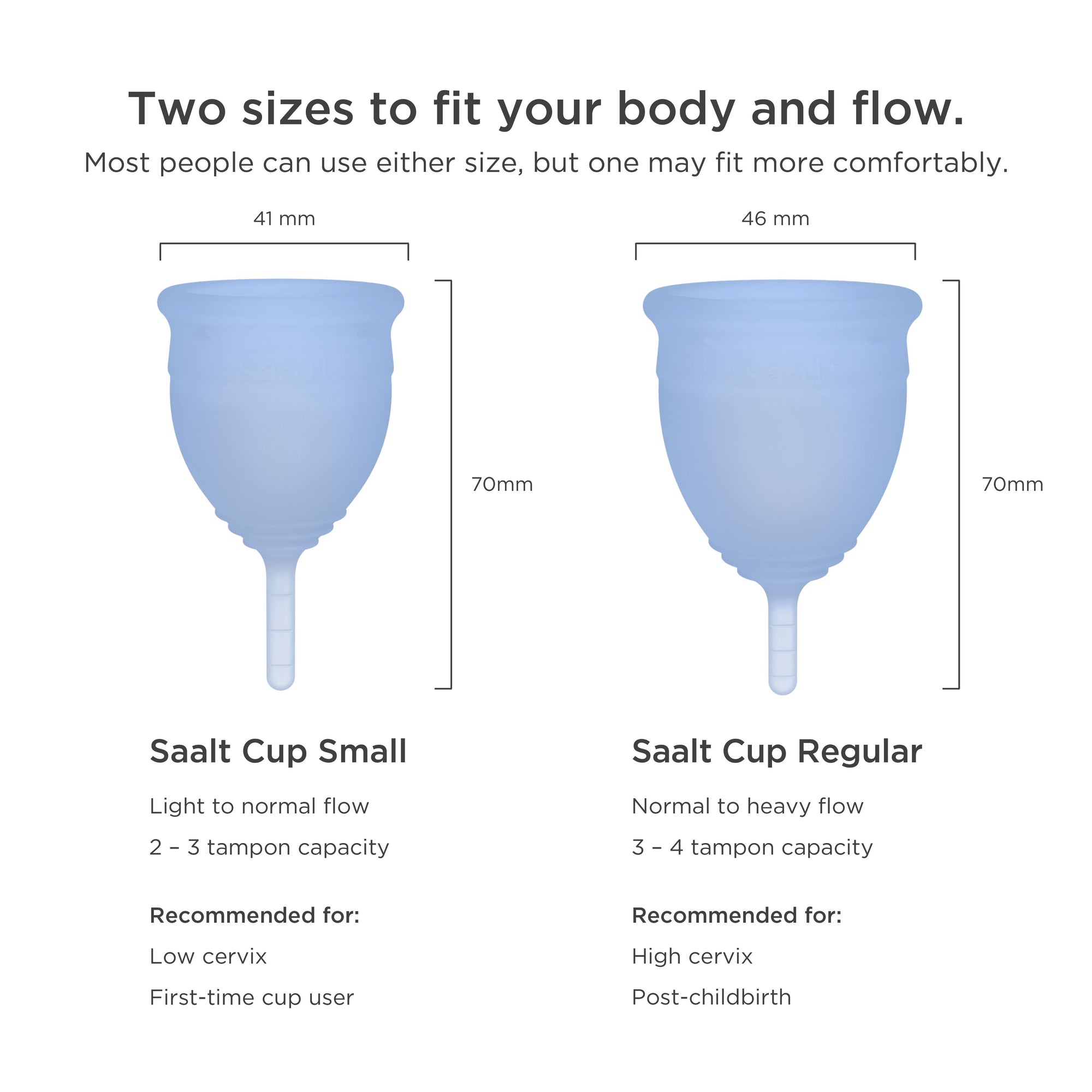 The Raya – Classic Saalt Silicone Menstrual Cup