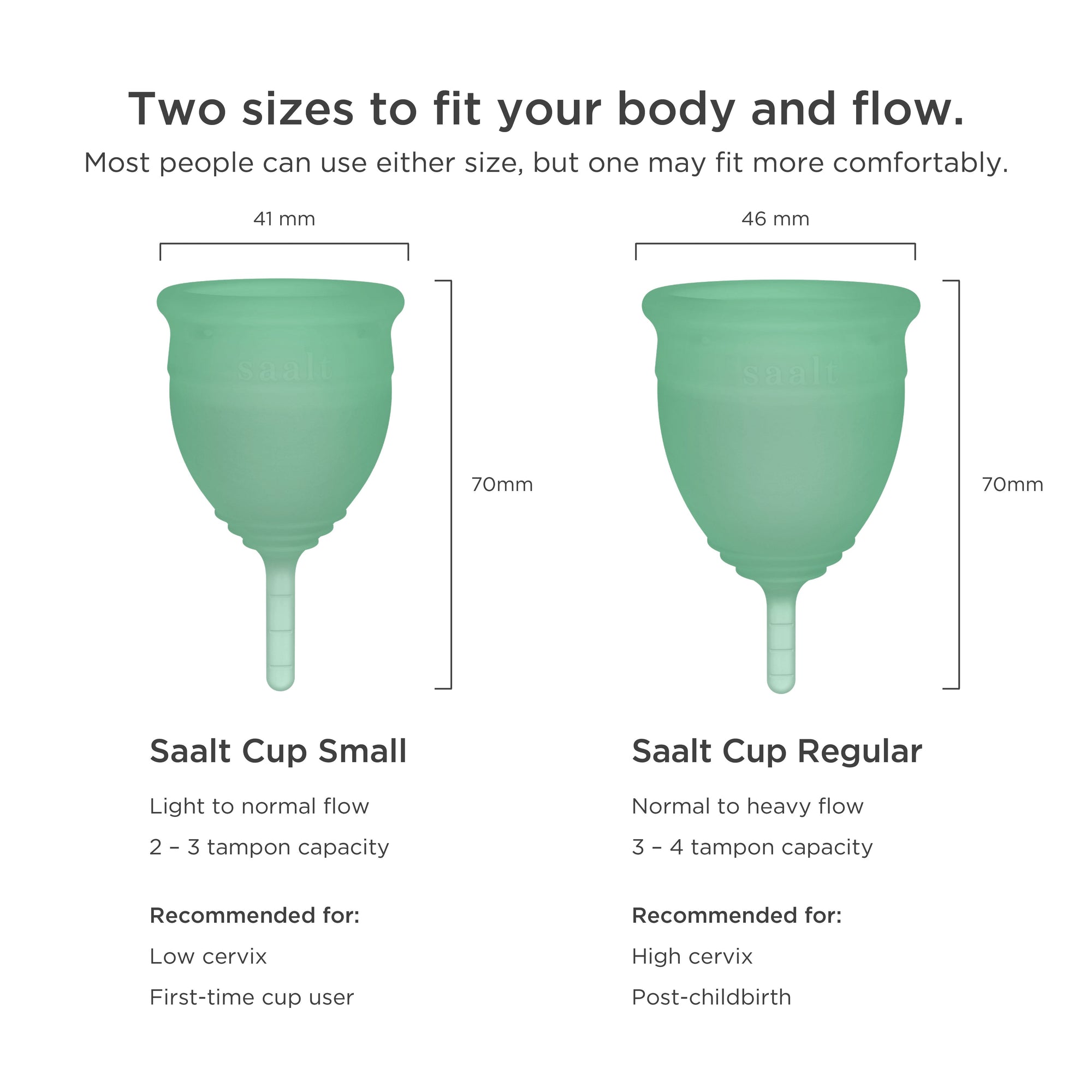 The Raya – Classic Saalt Silicone Menstrual Cup