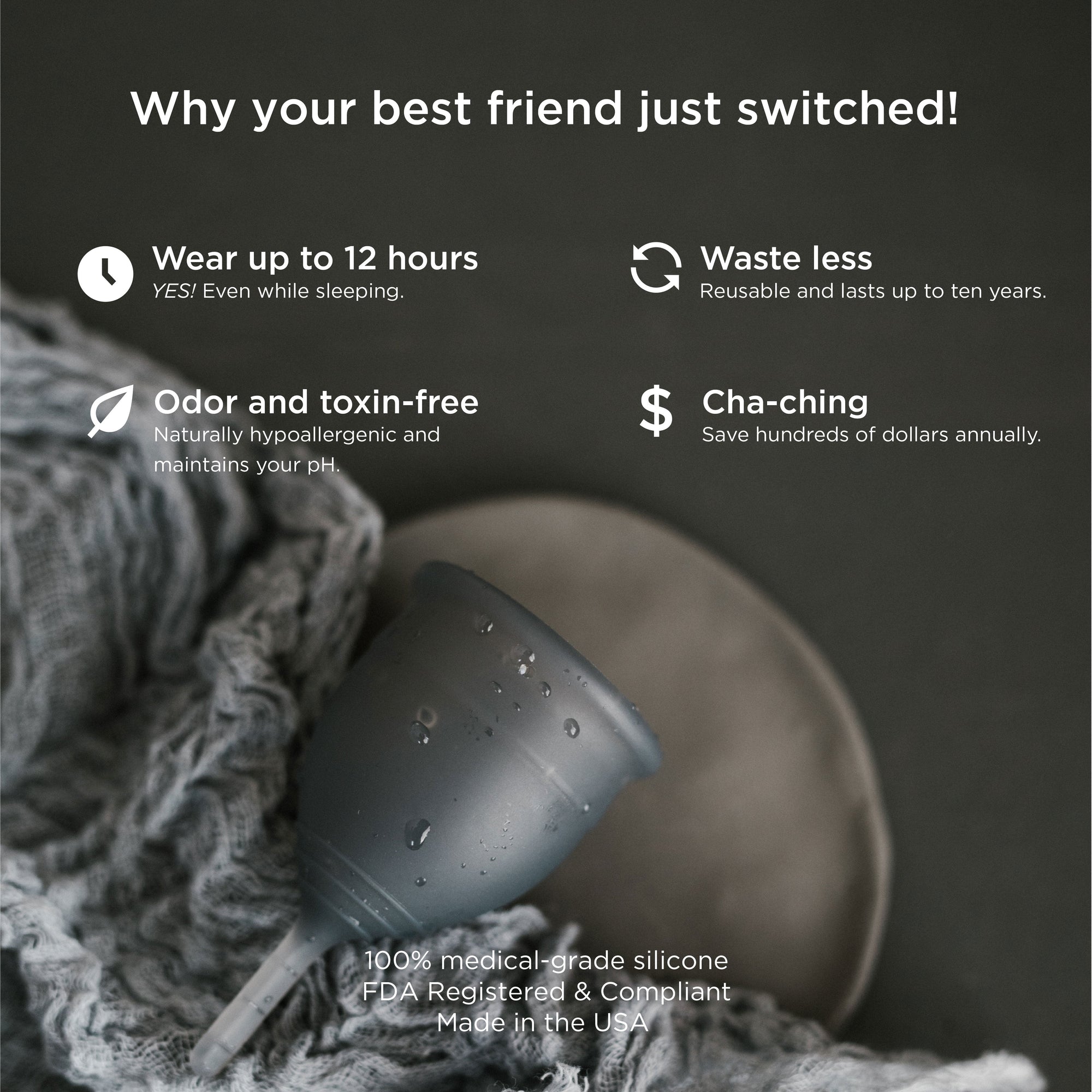 The Elara – Soft Silicone Menstrual Cup