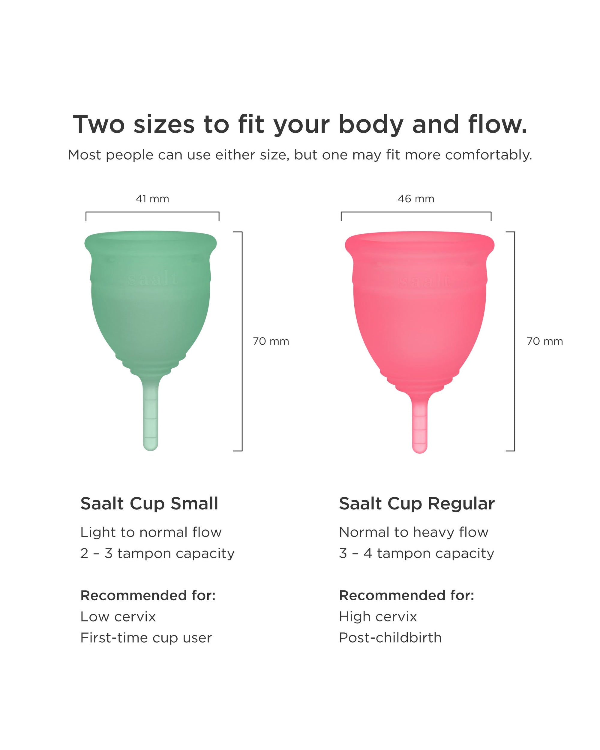The Raya – Classic Saalt Silicone Menstrual Cup