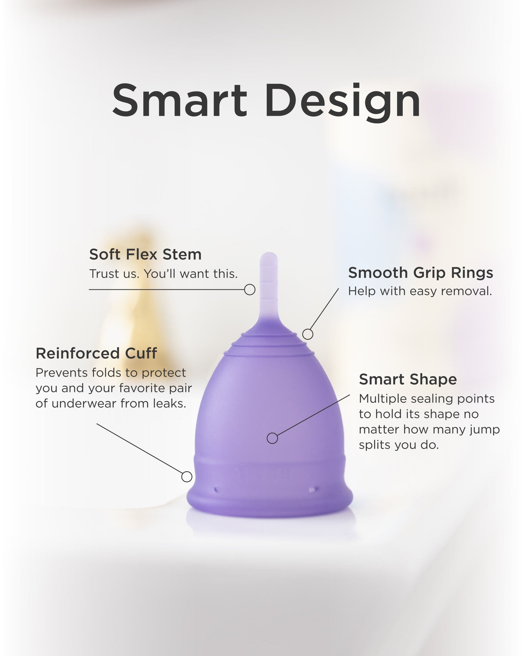 The Elara – Soft Silicone Menstrual Cup