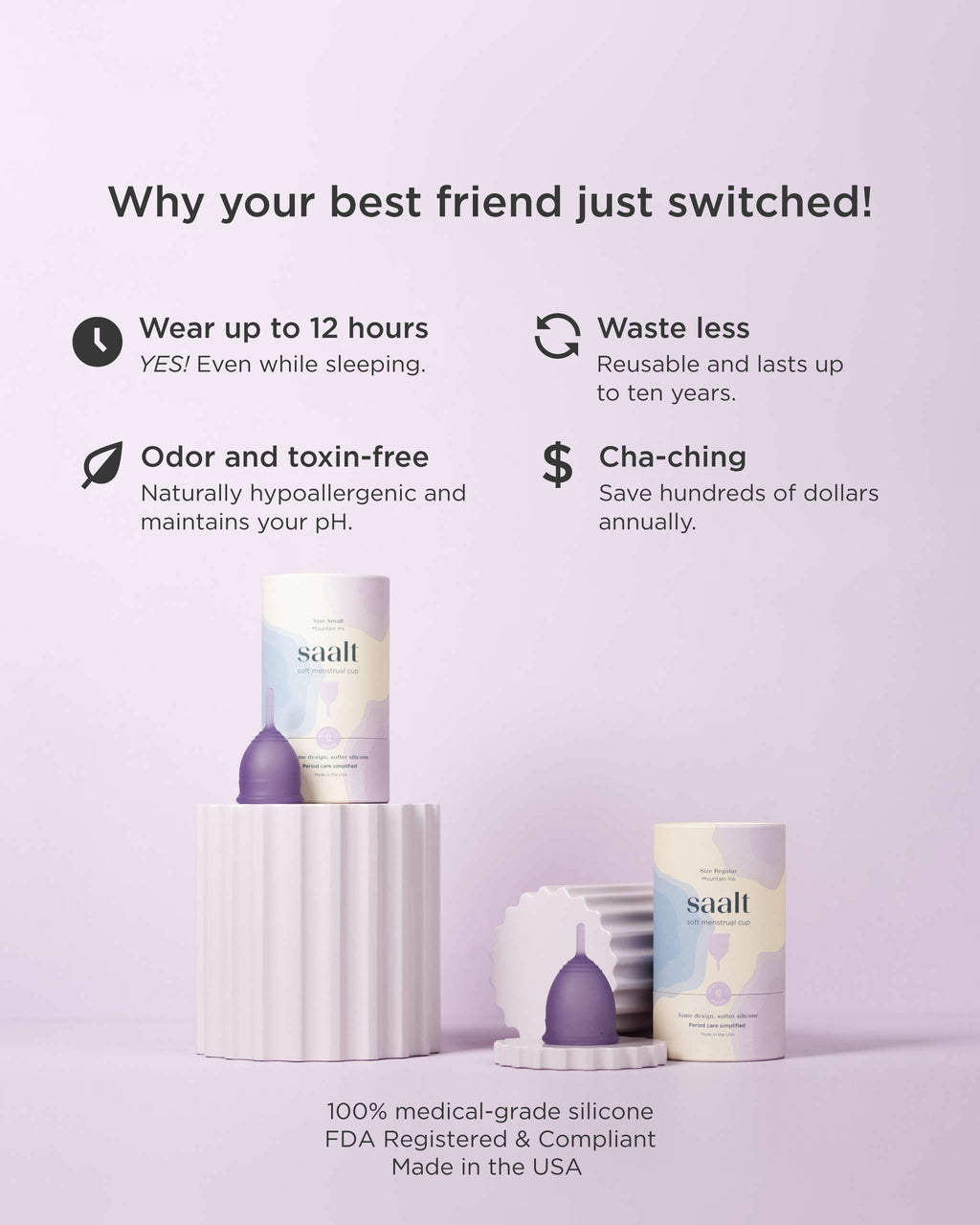 The Elara – Soft Silicone Menstrual Cup