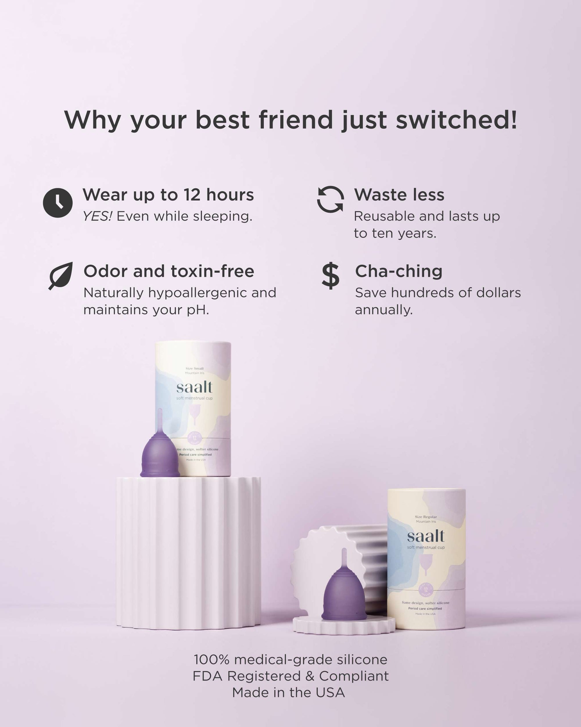 The Elara – Soft Silicone Menstrual Cup