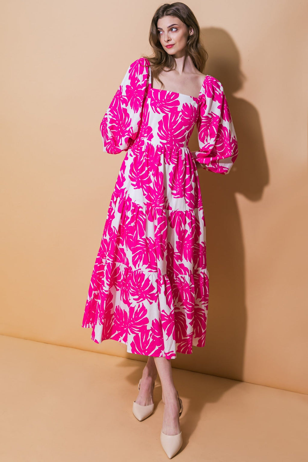 The Saphira – Woven Statement Midi Dress