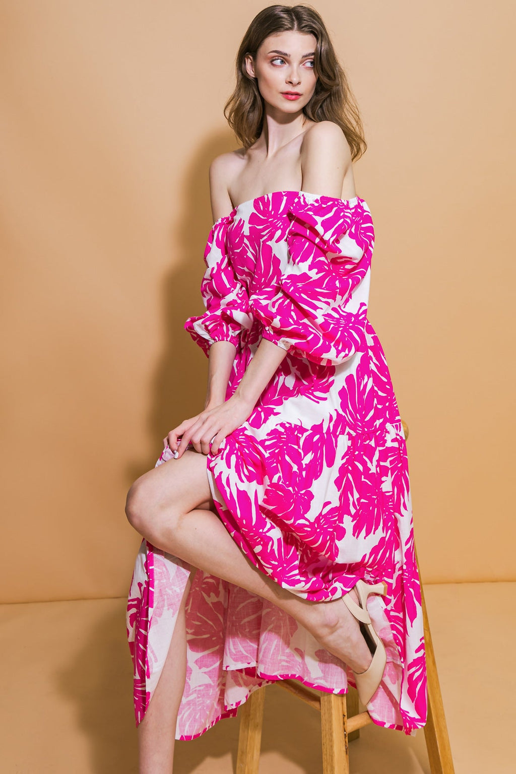 The Saphira – Woven Statement Midi Dress