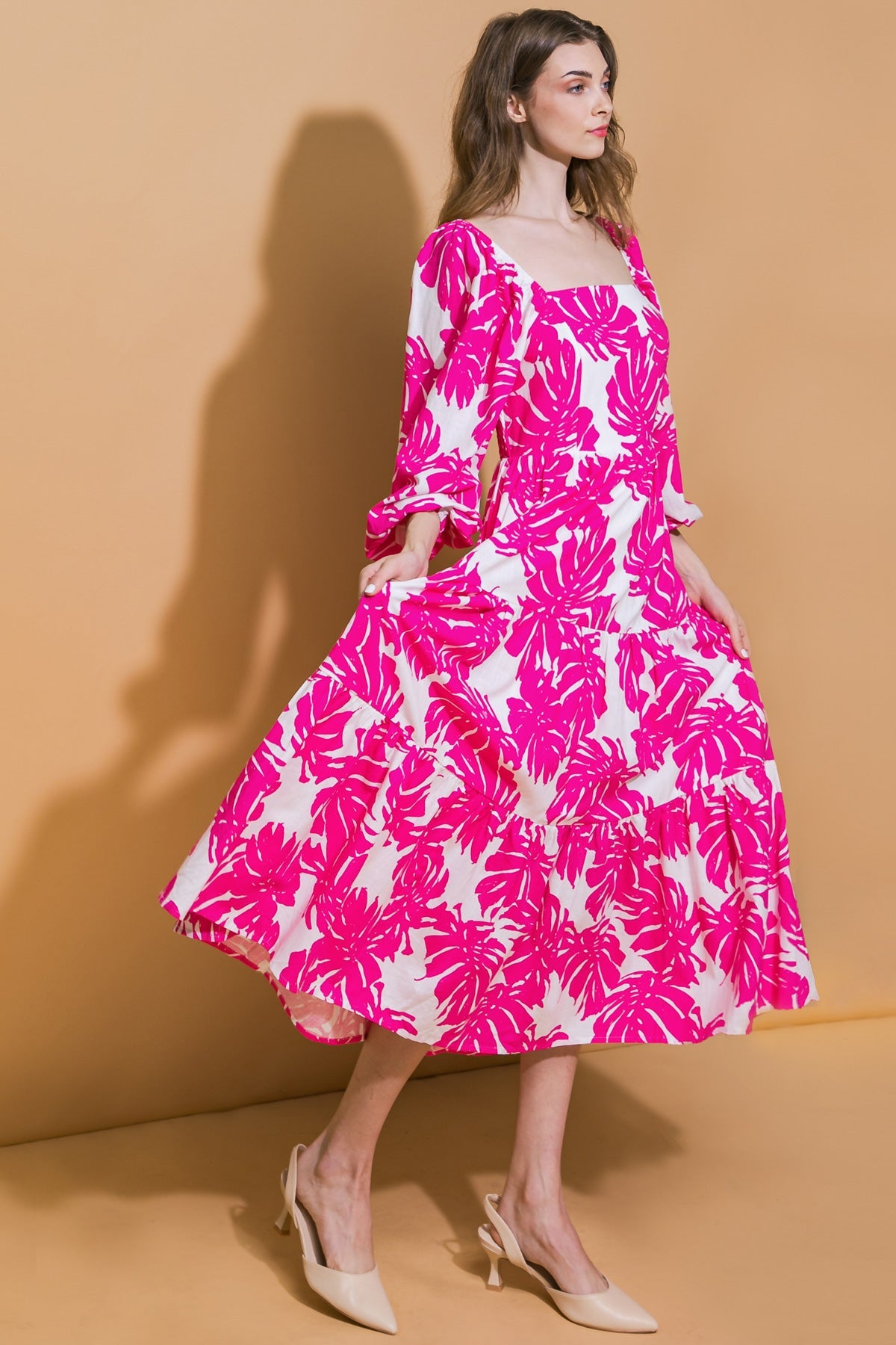 The Saphira – Woven Statement Midi Dress